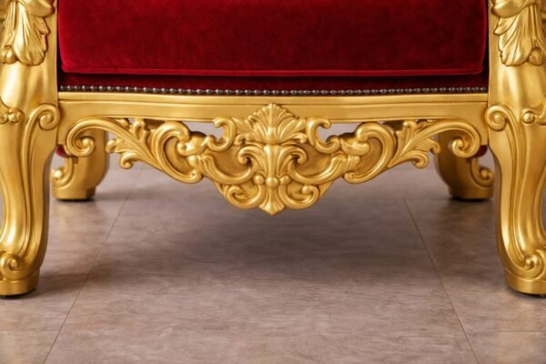 Guru Maharaj ji Chair in Antique Gold Polish view 6