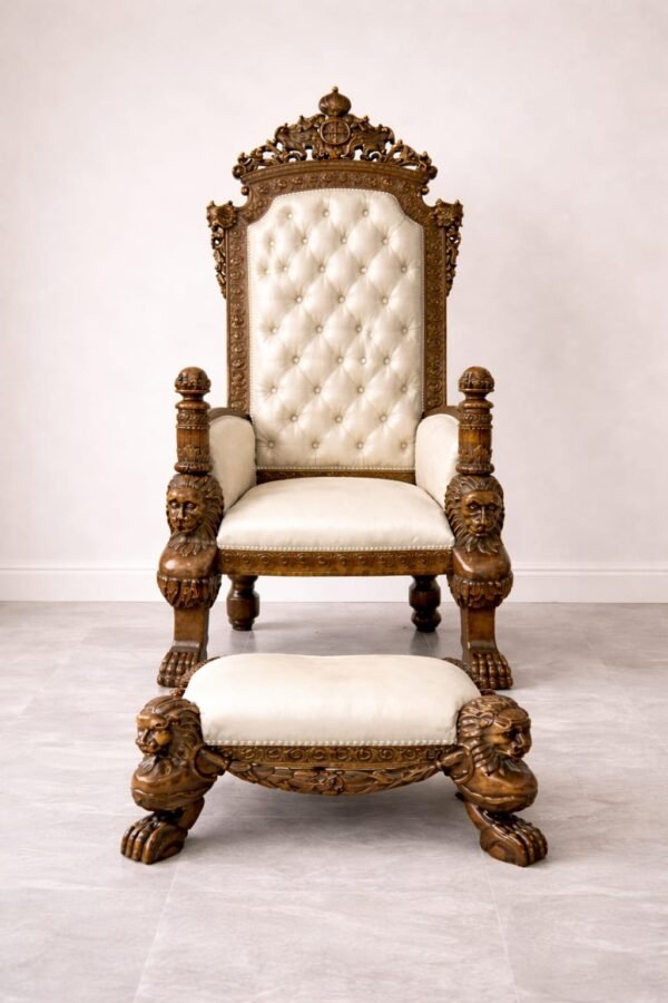 Guruji Chair with Lion Designs view 4