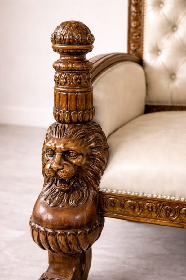 Guruji Chair with Lion Designs view 7