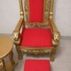 Lion Handle Carved Wood Throne Chair for Guruji view 11