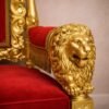 Lion Handle Guruji Wood Chair in Premium Teak Wood view 11