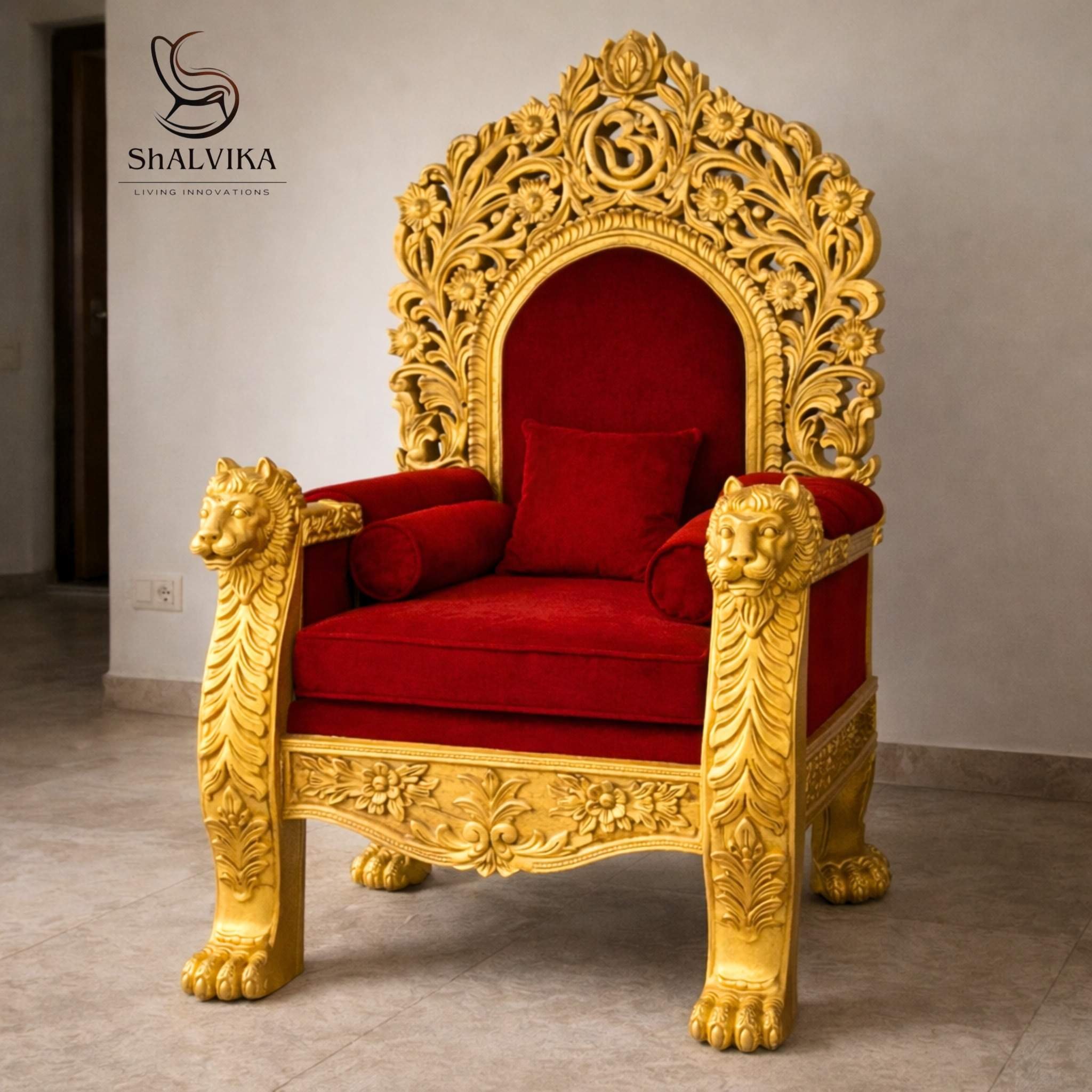 Royal Chair for Guruji with Paduka Chowki view 3
