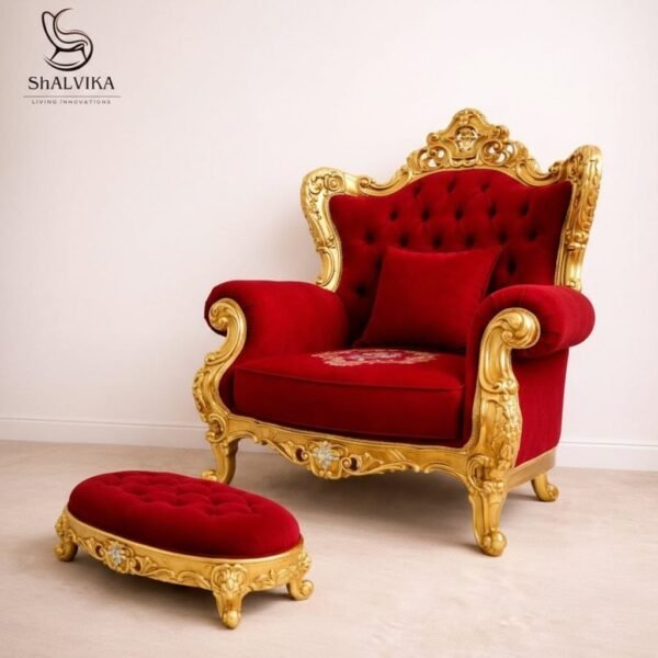Wooden Chair for Guruji in Royal Finish view 5