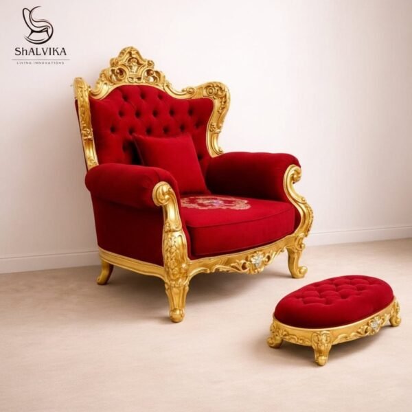 Wooden Chair for Guruji in Royal Finish view 7
