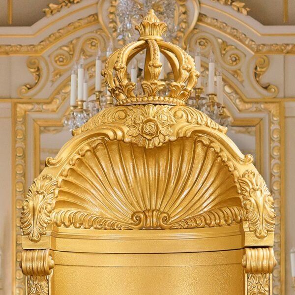 Wooden Handcrafted Design Guruji Chair – A Symbol of Divine Royalty view 6