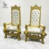 Wooden Royal King Throne Chair Set view 9