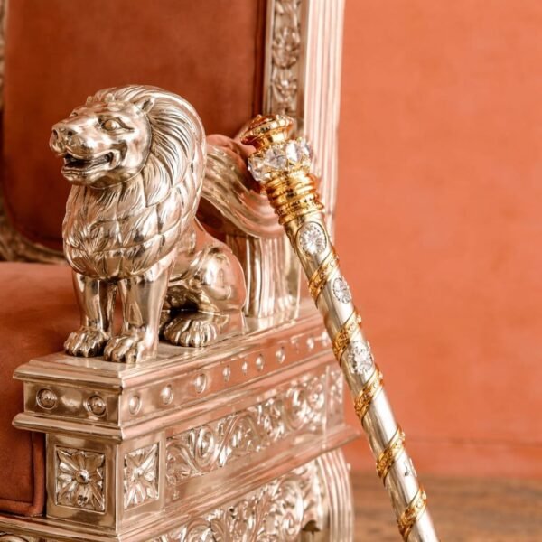 Wooden Royal Maharaja Style Guruji Chair in Teak Wood view 8